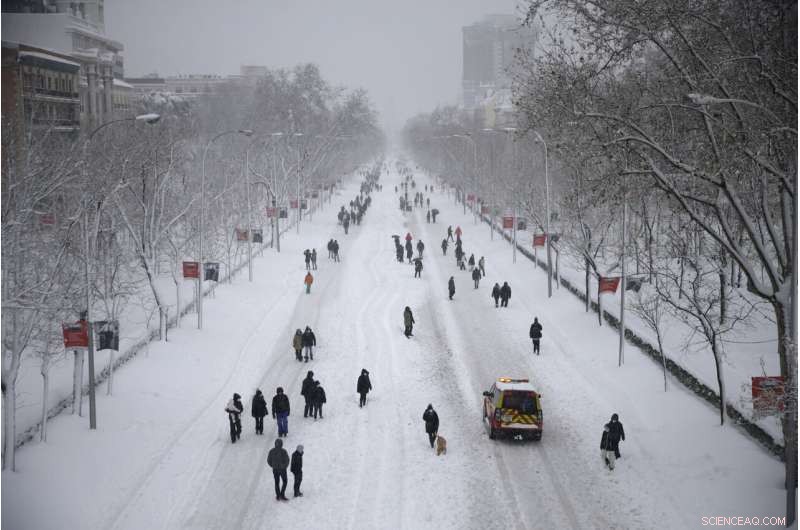 Record Snowstorm Claims Four Lives, Halts Major Spanish Regions