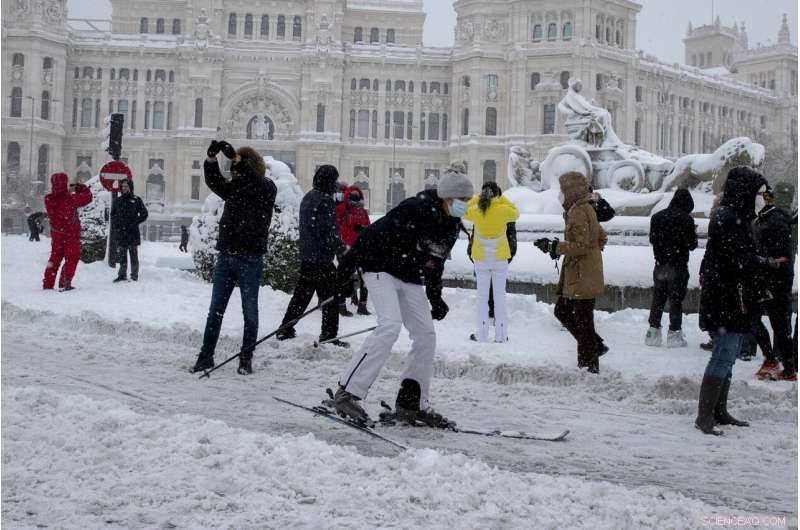 Record Snowstorm Claims Four Lives, Halts Major Spanish Regions