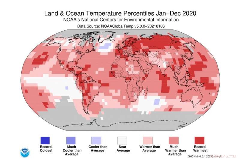 2020 Ranked as Earth s Second-Highest Temperature Year, Following 2016