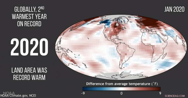 2020 Ranked as Earth s Second-Highest Temperature Year, Following 2016
