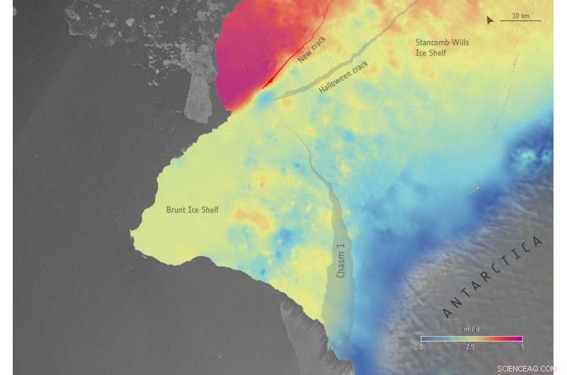 Brunt Ice Shelf Faces New Crack: Potential Calving Threat