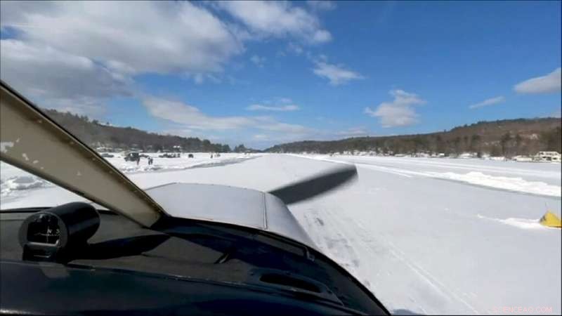 New Icy Landing Runway Opens on Lake Winnipesaukee, New Hampshire