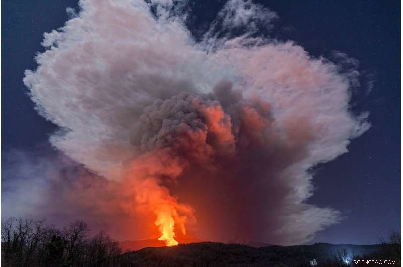 Mount Etna Continues Explosive Activity, Ash Falls on Surrounding Towns