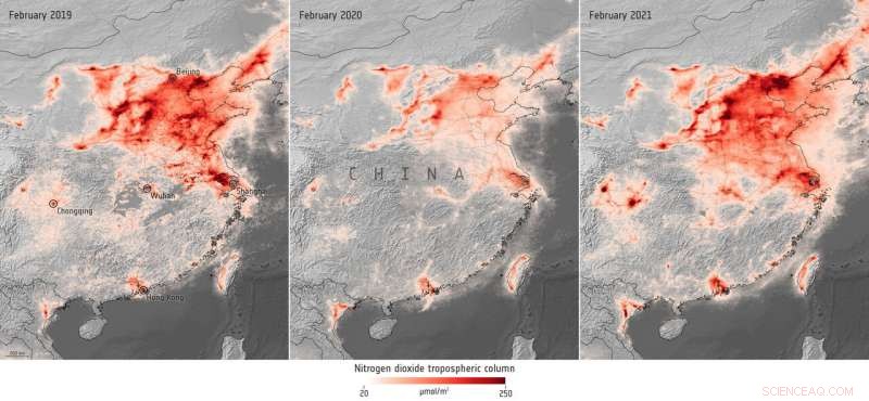 Air Pollution in China Reverts to Pre‑COVID Levels, Says Satellite Data
