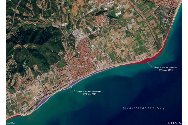Assessing Shoreline Retreat with Earth Observation Satellites