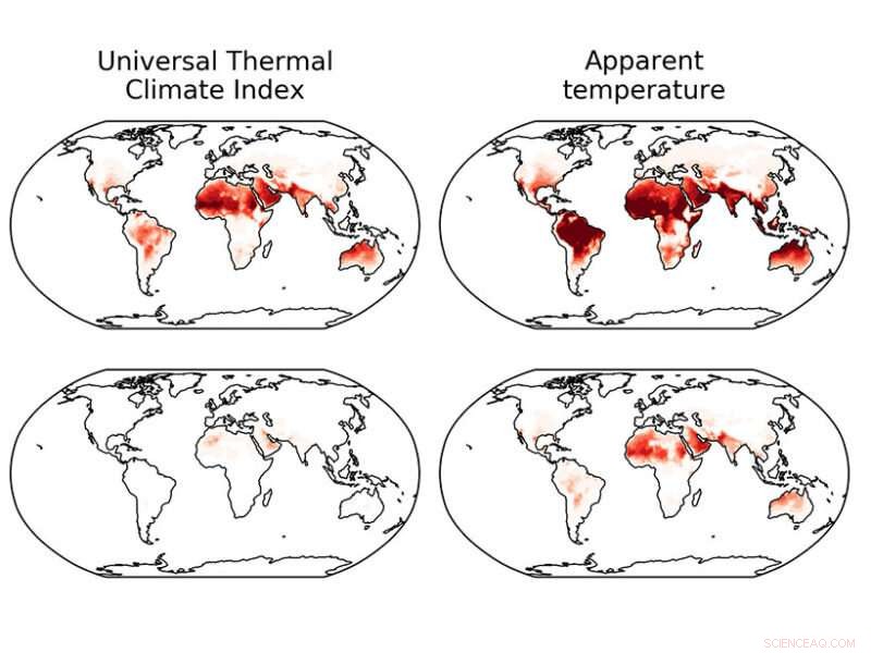 Global Warming Drives Unequal Shifts in Heat Stress Indicators