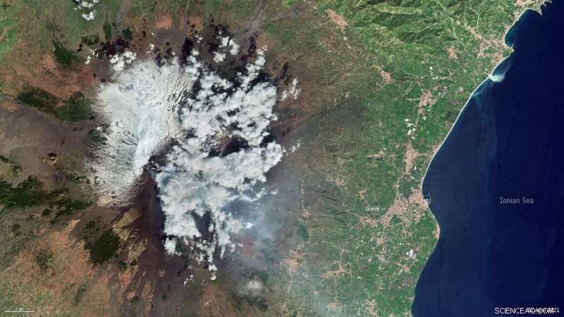 Satellites Track Mount Etna’s Unpredictable Activity