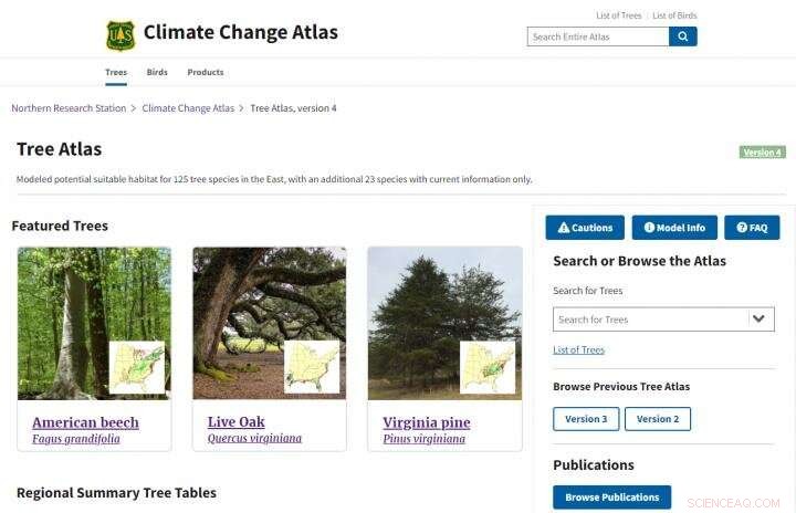 Climate Change Tree Atlas Reveals Future Forests Across the Eastern U.S.