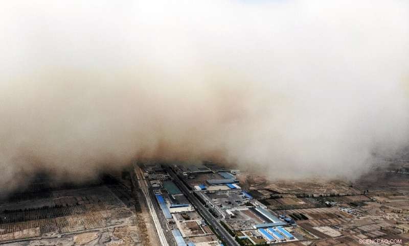 Massive Sandstorm Devastates Town in Gansu Province, China