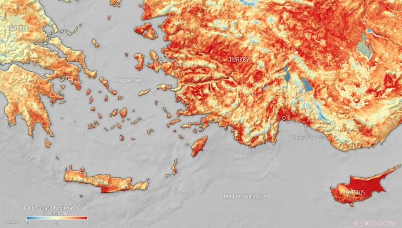 Mediterranean Heatwave Persists: Rising Land Surface Temperatures in Turkey and Cyprus