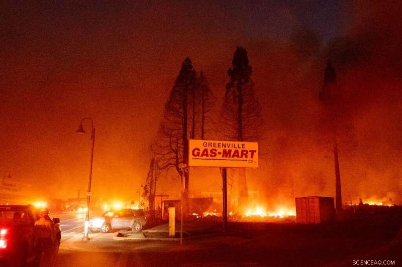Historic California Town Devastated by Wildfire as Residents Evacuate