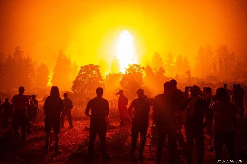 Greeks Mobilize to Protect Island Town from Ferocious Blaze