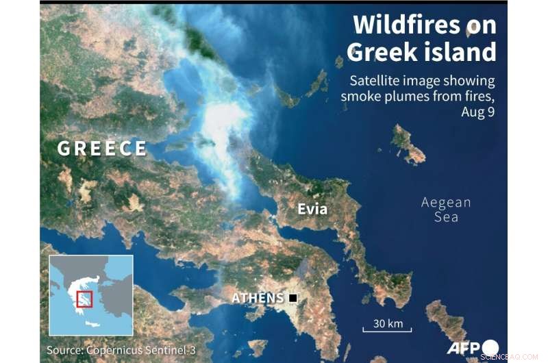 Greeks Mobilize to Protect Island Town from Ferocious Blaze