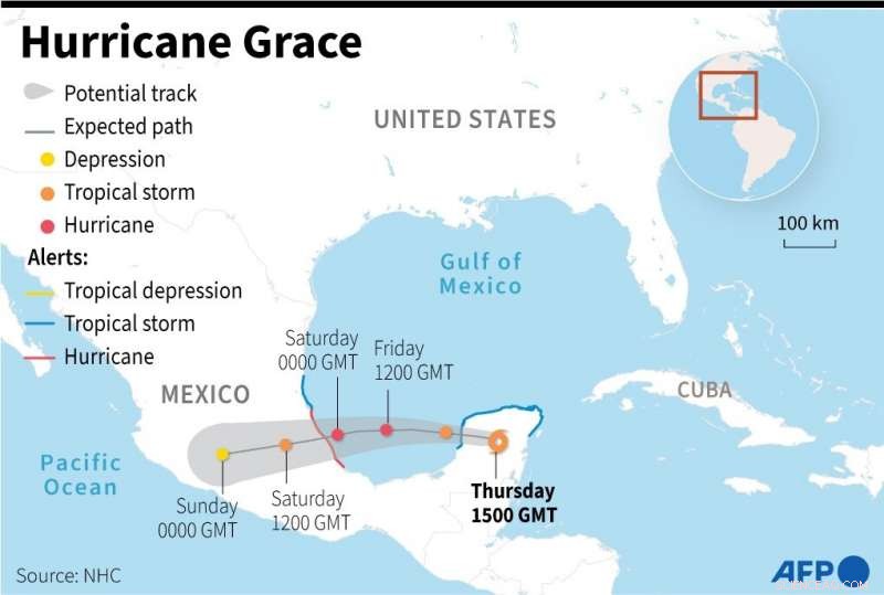Hurricane Grace Weakens to Tropical Storm After Lashing Mexico’s Caribbean Coast