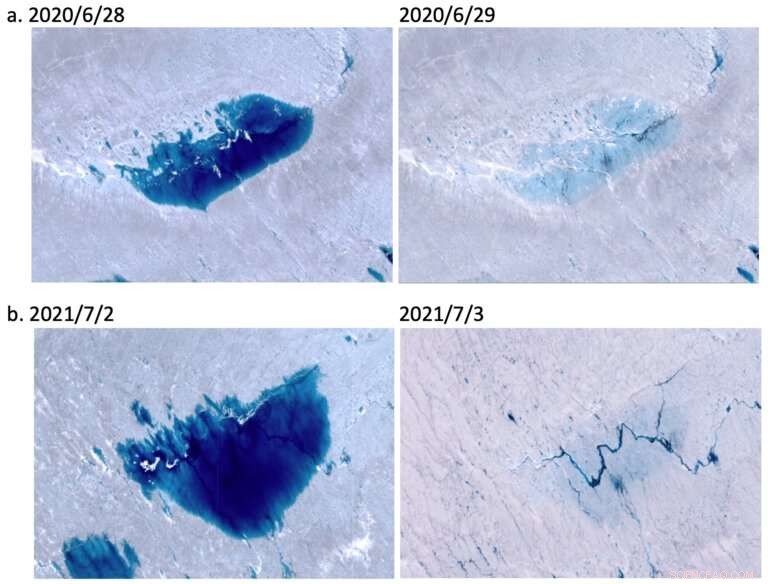 Water Blister Dynamics Reveal Hidden Hydrology Beneath Greenland’s Ice Sheet