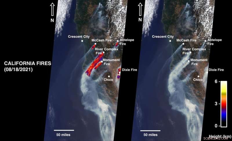 NASA’s MISR Satellite Captures California Wildfire Smoke Plumes from Orbit