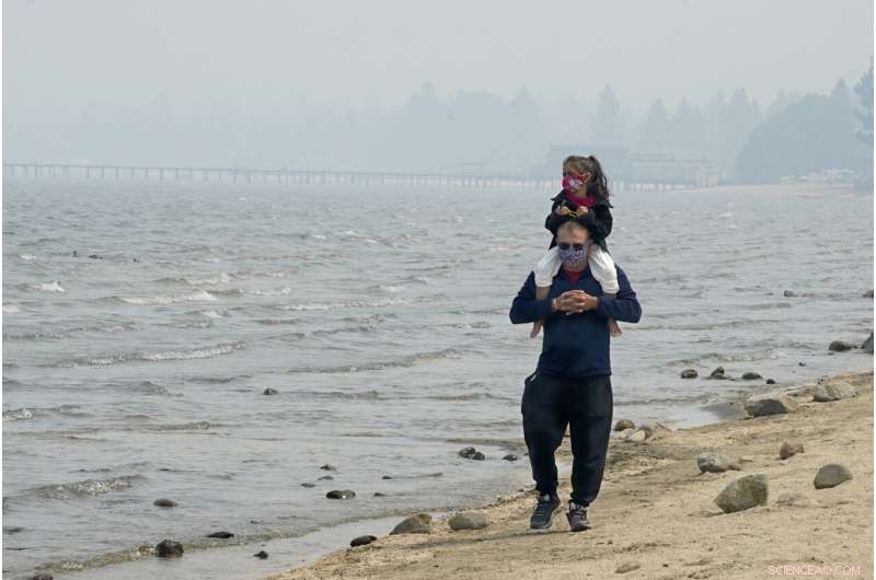 Lake Tahoe Veiled in Smoke as Caldor Fire Threatens the Region
