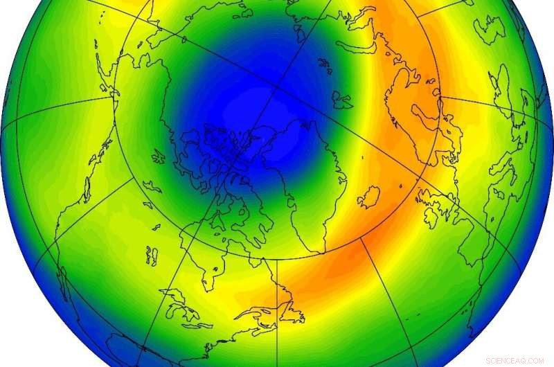 Record North Pacific Temperatures Triggered 2020 Arctic Ozone Depletion