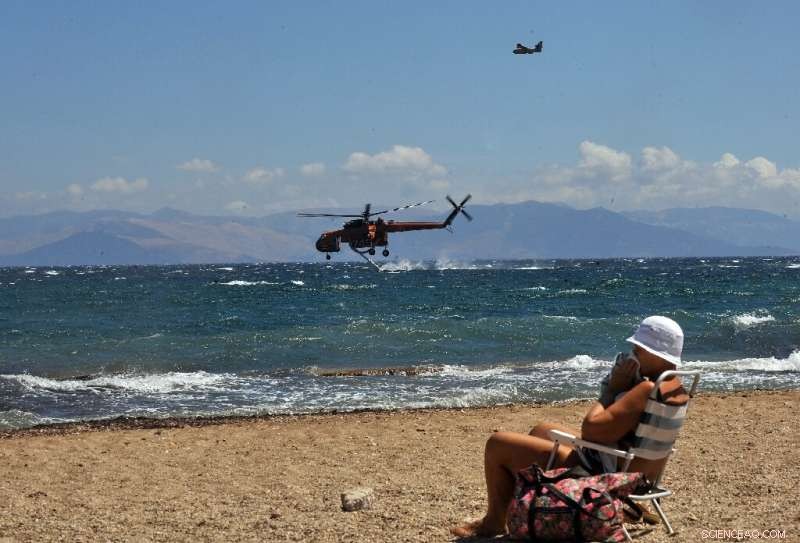 Wildfire in Nea Makri, Greece, Triggers Mass Evacuations