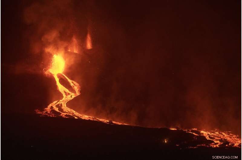 La Palma Volcano Lava Traces Slow Journey to the Sea