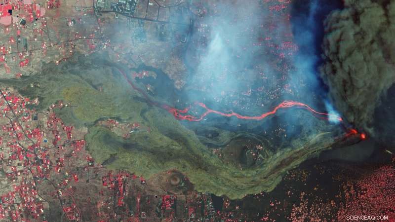 La Palma Volcano Lava Traces Slow Journey to the Sea
