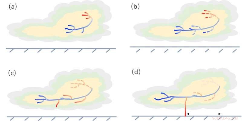 Why Positive Cloud-to-Ground Lightning Can Strike Far From Its Origin