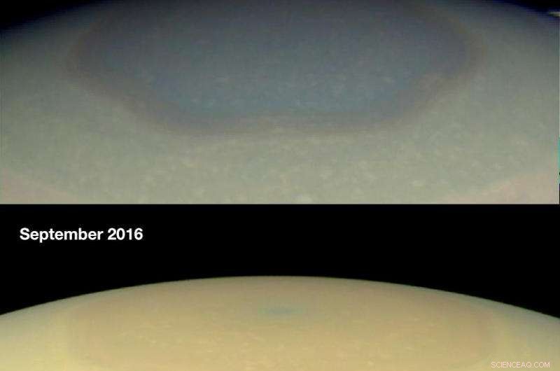 Saturn’s North Pole Transforms: Color Changes Captured by Cassini (2012‑2016)