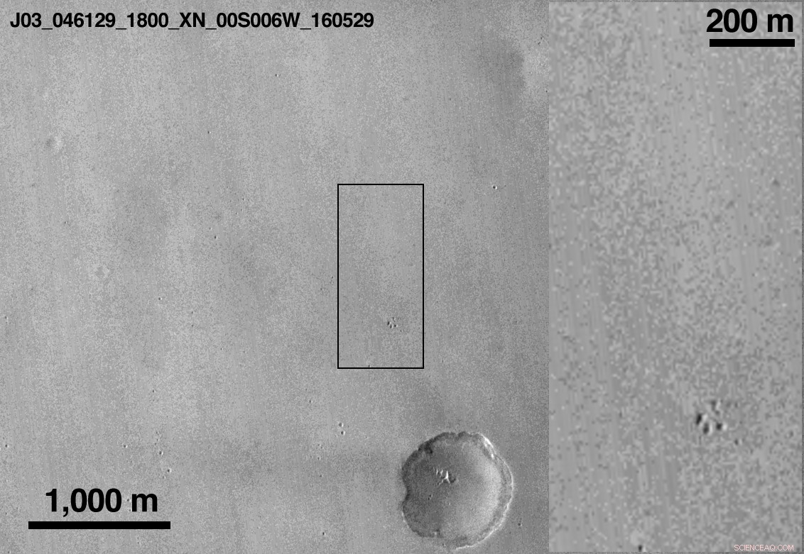 High-Resolution Images Reveal Schiaparelli s Descent Hardware on Mars