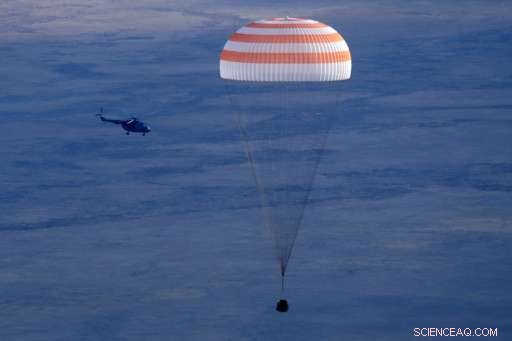 US, Russian, and Japanese Crew Safely Return to Earth from the International Space Station