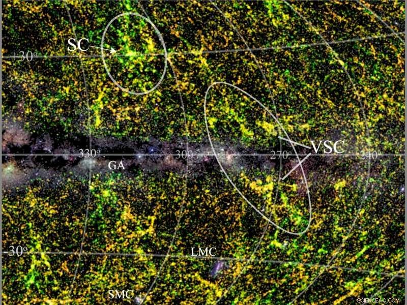 Astronomers Unveil Massive Vela Supercluster Concealed by the Milky Way