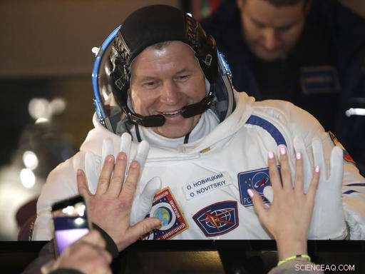 Soyuz Rocket Launches Three-Person Crew to the International Space Station