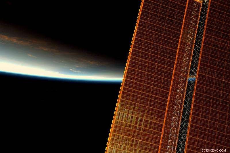 Sunrise over the ISS: Thomas Pesquet s Solar Array Panorama