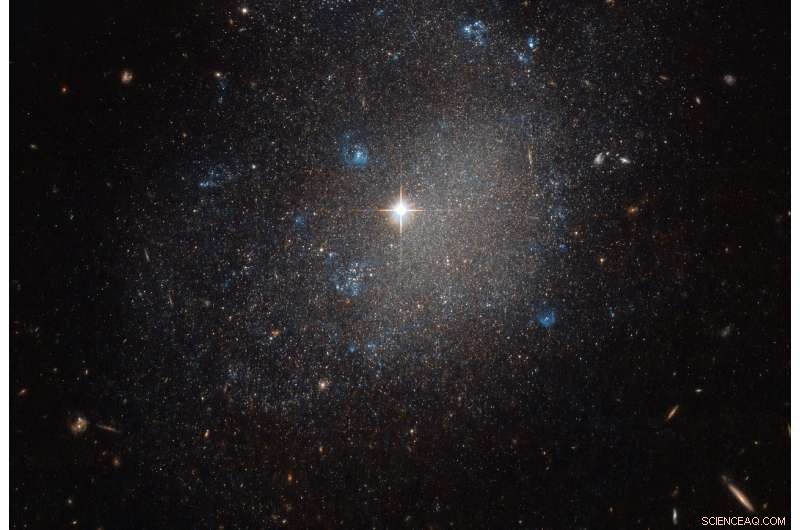 Hubble Spots Tiny Stellar Galaxy in the Constellation of the Hunting Dog