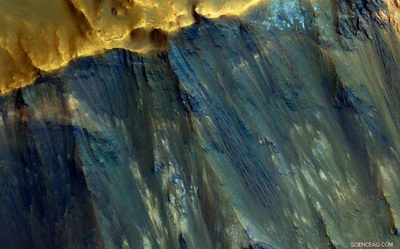 NASA Reveals Vibrant Hues of Martian Crater Slopes