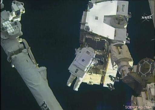 Astronauts Perform Spacewalk to Install New Batteries on the ISS