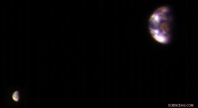 Mars Reconnaissance Orbiter Captures Earth and Moon in Unprecedented Detail