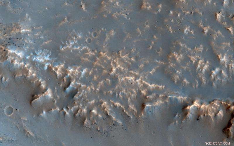 Mars Impact Ejecta: High-Resolution View of a Well-Preserved Elliptical Crater
