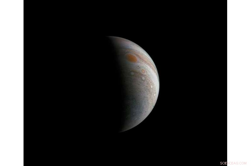 Crescent Jupiter and the Great Red Spot: A Stunning Citizen Scientist Image