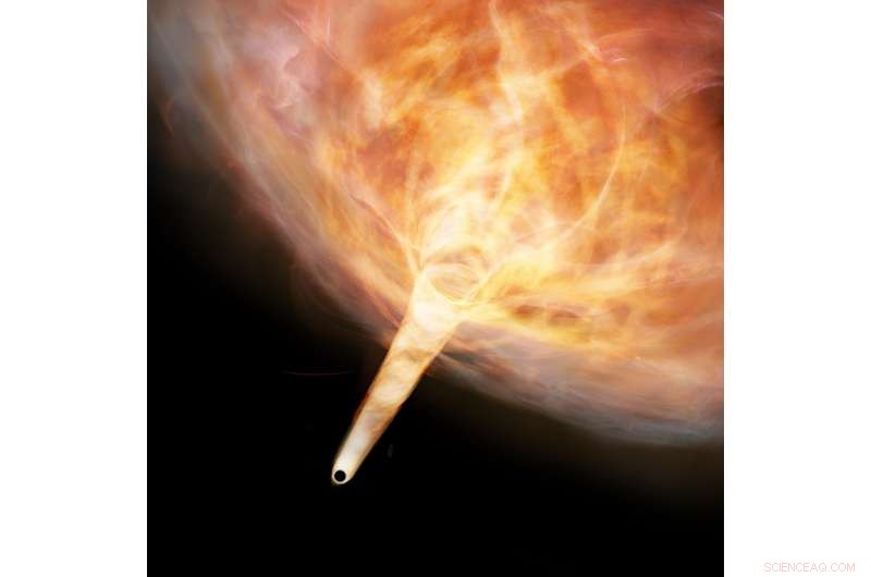 Hidden Black Hole in the Milky Way Reveals Stunning Gas Stream