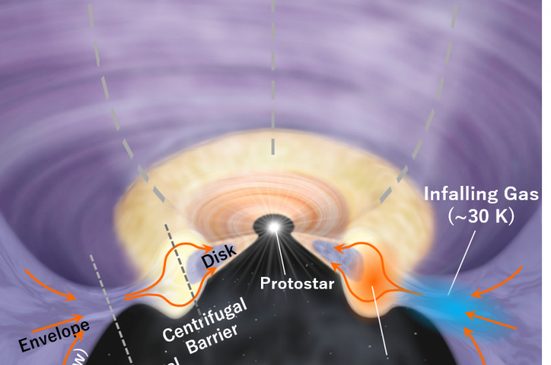 Protostar Reveals Unexpected Geometry in Its Infalling Envelope