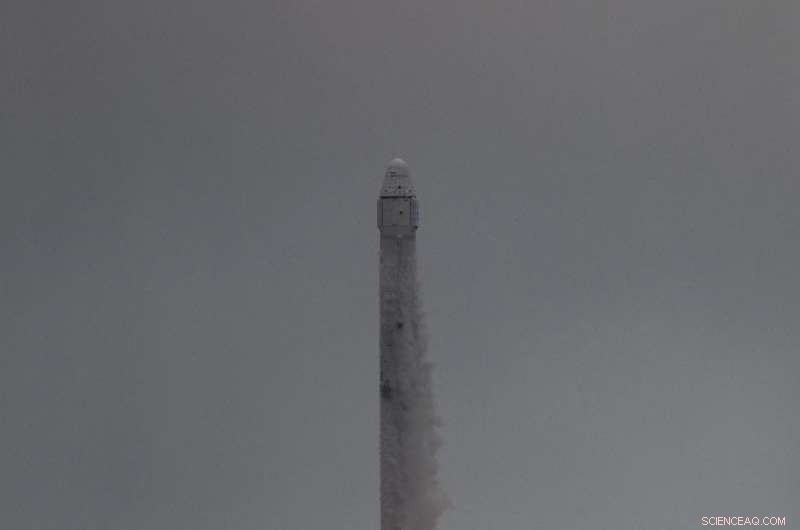 SpaceX Falcon 9 Launches Dragon into Space from Kennedy Space Center