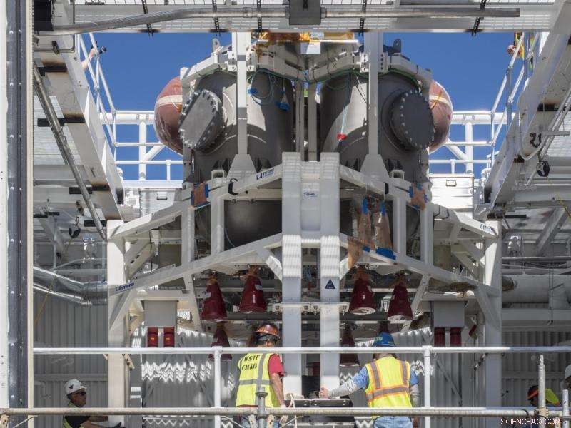Orion Spacecraft Advances Propulsion Tests with New Module Installation
