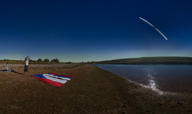 NASA Satellite Captures Moon Shadow Over Patagonia