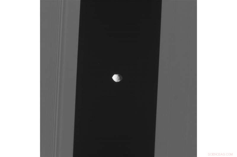Cassini Reveals Unexpected Shape of Saturn’s Moon Pan