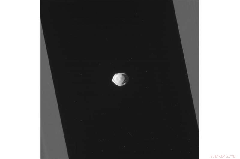 Cassini Reveals Unexpected Shape of Saturn’s Moon Pan