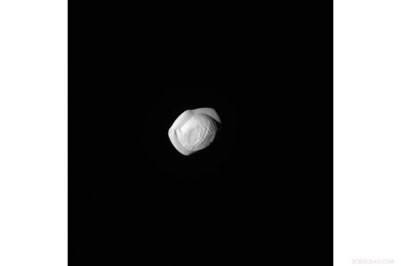 Cassini Reveals Unexpected Shape of Saturn’s Moon Pan