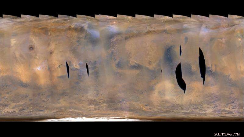 NASA’s Mars Reconnaissance Orbiter Captures Two Consecutive Regional Dust Storms