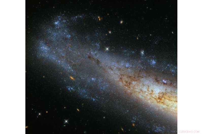 Hubble Discovers Stunning Frisbee‑Shaped NGC 1448 Galaxy