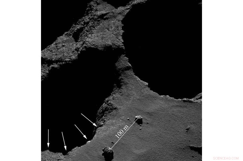 Rosetta Orbiter Captures Dramatic Deep-Space Landslide on Comet 67P