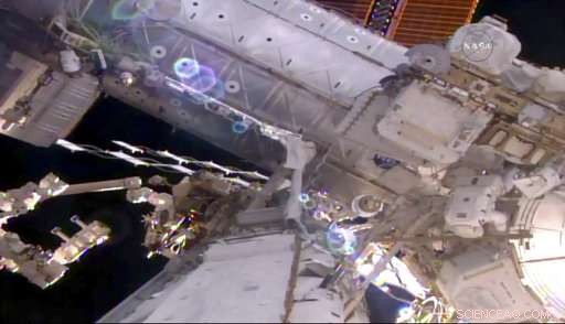 Astronauts Prepare ISS for New Parking Spot During Spacewalk
